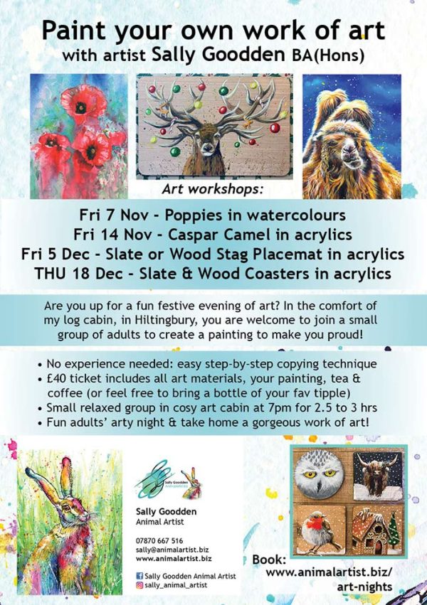 14 Nov Acrylics Art Night - Caspar Camel - Sold out - Image 2